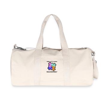 Autism Quote T-Shirt - Recycled Canvas Sports Bag by Stanley/Stella - natural - Front
