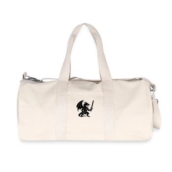 Drachenkämpfer (schwarz) - Recycelte Canvas-Sporttasche von Stanley/Stella - Naturweiß - Vorne