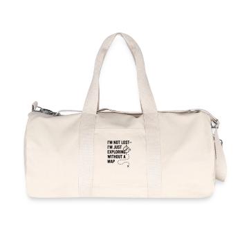 0002 explore without map - Recycled Canvas Sports Bag by Stanley/Stella - natural - Front