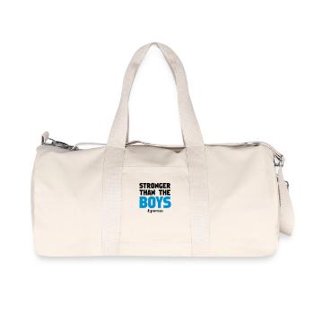 Stronger than the Boys - Recycelte Canvas-Sporttasche von Stanley/Stella - Naturweiß - Vorne