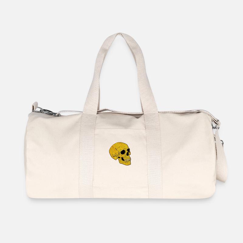 YellowSkull - Recycelte Canvas-Sporttasche von Stanley/Stella - Naturweiß