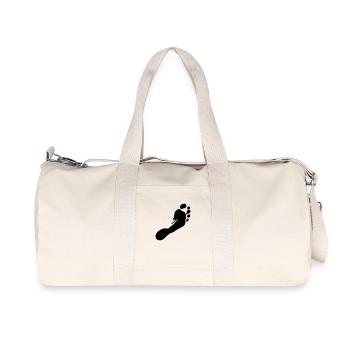 barefoot right (footprint) / Barfuß rechts ( - Recycled Canvas Sports Bag by Stanley/Stella - natural - Front