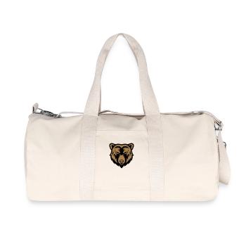 bear face 2 - Recycled Canvas Sports Bag by Stanley/Stella - natural - Front