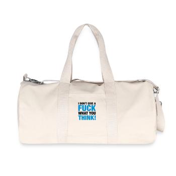 fuck_what_you_think_2c - Recycled Canvas Sports Bag by Stanley/Stella - natural - Front
