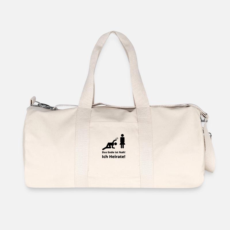 Das Ende ist Nah! Ich Heirate! - Recycelte Canvas-Sporttasche von Stanley/Stella - Naturweiß