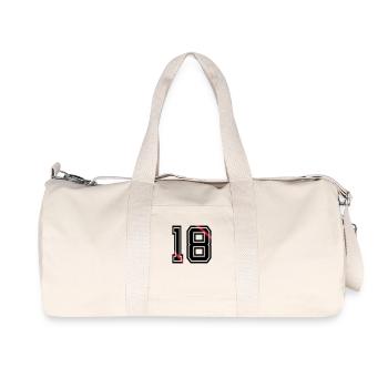 18 - Recycelte Canvas-Sporttasche von Stanley/Stella - Naturweiß - Vorne
