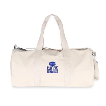 hamburger pas besoin psychologue humour - Sac de sport en toile recyclée Stanley/Stella - blanc naturel - Devant