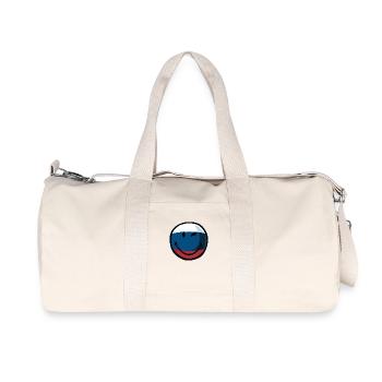 Smiley Russia - Recycelte Canvas-Sporttasche von Stanley/Stella - Naturweiß - Vorne