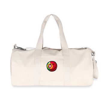 Smiley Flag Portugal - Recycelte Canvas-Sporttasche von Stanley/Stella - Naturweiß - Vorne