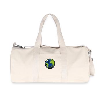Smiley Earth - Sac de sport en toile recyclée Stanley/Stella - blanc naturel - Devant