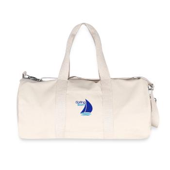 équipe voile conception de logo bateau à voile nav - Sac de sport en toile recyclée Stanley/Stella - blanc naturel - Devant