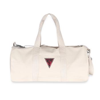 rose - Sac de sport en toile recyclée Stanley/Stella - blanc naturel - Devant