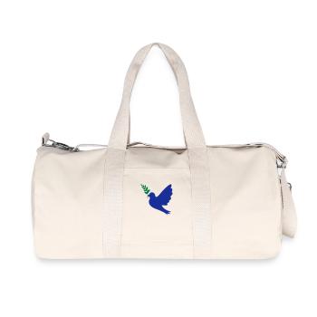 Friedenstaube_Peace - Recycelte Canvas-Sporttasche von Stanley/Stella - Naturweiß - Vorne