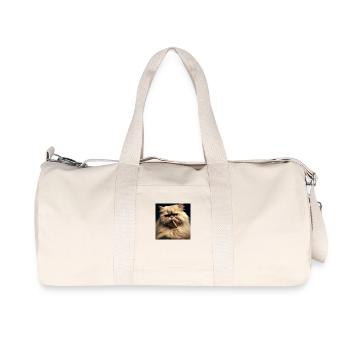 Perserkatze Negan mit Zigarre - Recycelte Canvas-Sporttasche von Stanley/Stella - Naturweiß - Vorne