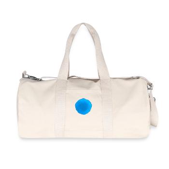 Punkt Blau - Recycelte Canvas-Sporttasche von Stanley/Stella - Naturweiß - Vorne
