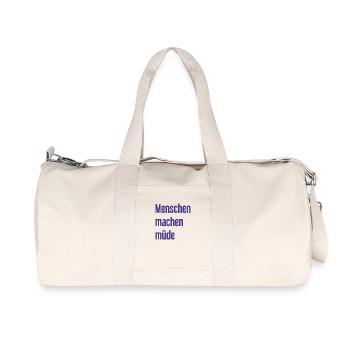 Les gens vous fatiguent - Drôle de dicton - Sac de sport en toile recyclée Stanley/Stella - blanc naturel - Devant