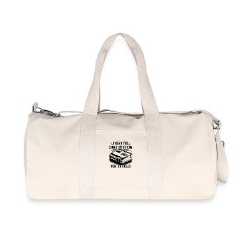 Constitution et humour – pour les vrais assoiffés de connaissances - Sac de sport en toile recyclée Stanley/Stella - blanc naturel - Devant
