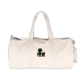 Nova-Sentinel mit Sidekick Byte! - Recycelte Canvas-Sporttasche von Stanley/Stella - Naturweiß - Vorne