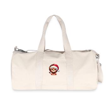 Lion Weihnachten - Recycelte Canvas-Sporttasche von Stanley/Stella - Naturweiß - Vorne
