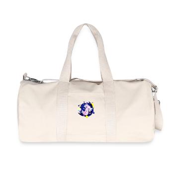 Cute Axolotl on Moon Flying Bubbles Bubbles - Recycled Canvas Sports Bag by Stanley/Stella - natural - Front