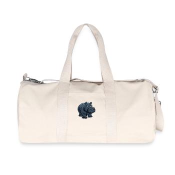Bande dessinée hippopotame - Sac de sport en toile recyclée Stanley/Stella - blanc naturel - Devant