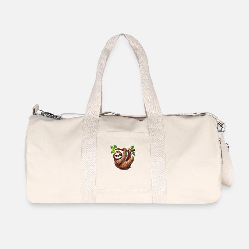 Faultier - Recycelte Canvas-Sporttasche von Stanley/Stella - Naturweiß