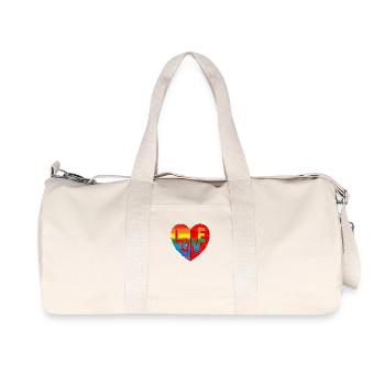 Heart - Recycled Canvas Sports Bag by Stanley/Stella - natural - Front