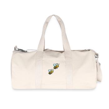 Abeille Dessin animé 2 - Sac de sport en toile recyclée Stanley/Stella - blanc naturel - Devant