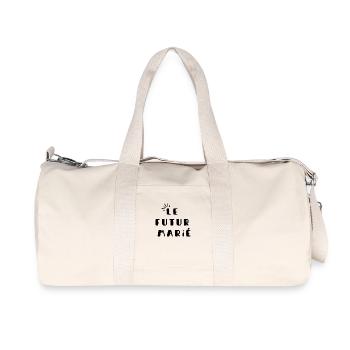 Le futur marié - EVG - Sac de sport en toile recyclée Stanley/Stella - blanc naturel - Devant