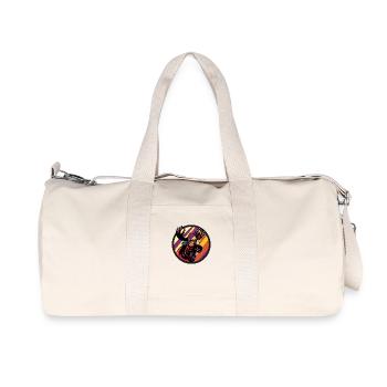 Elch Comic Cool - Recycelte Canvas-Sporttasche von Stanley/Stella - Naturweiß - Vorne