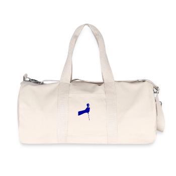 microphone (blue) - Recycled Canvas Sports Bag by Stanley/Stella - natural - Front