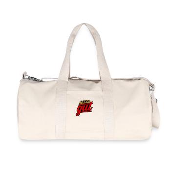 Alles gut gelb/rot - Recycelte Canvas-Sporttasche von Stanley/Stella - Naturweiß - Vorne