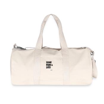 Sonne, Mond und Späti - Recycelte Canvas-Sporttasche von Stanley/Stella - Naturweiß - Vorne