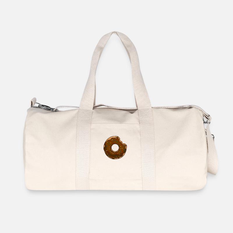 Donut mit Biss Schokolade - Recycelte Canvas-Sporttasche von Stanley/Stella - Naturweiß