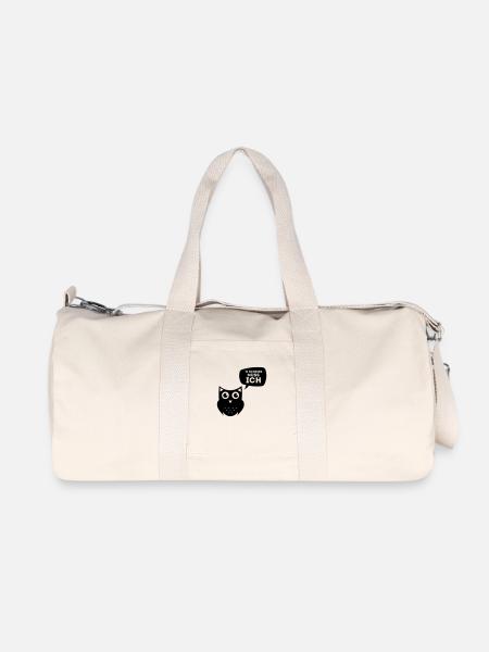 N SCHEISS MUSS ICH - EULENSHIRT - Recycelte Canvas-Sporttasche von Stanley/Stella - Naturweiß