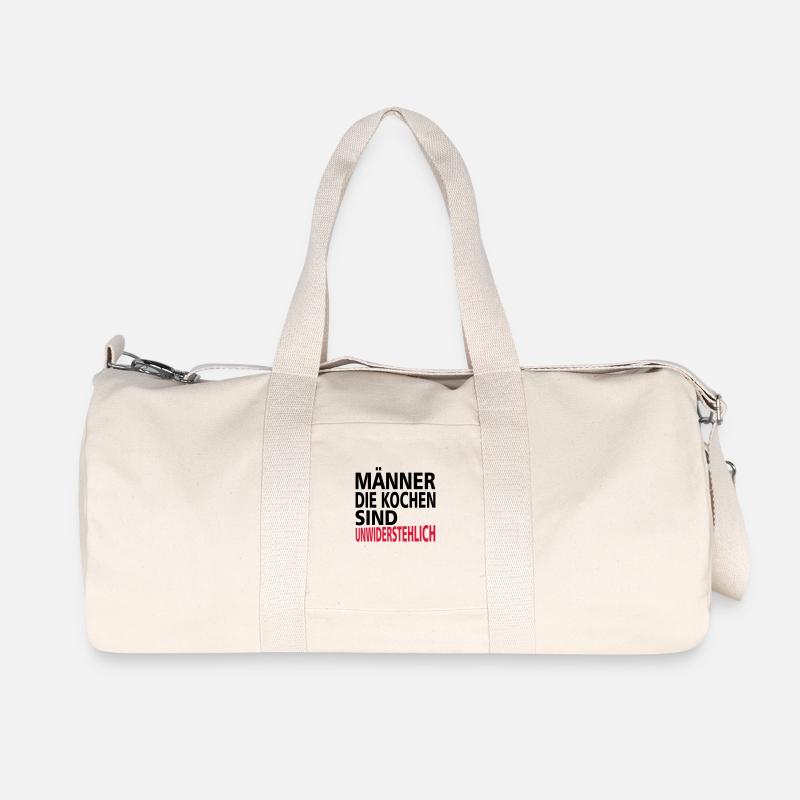 Männer die kochen sind unwiderstehlich - Recycelte Canvas-Sporttasche von Stanley/Stella - Naturweiß