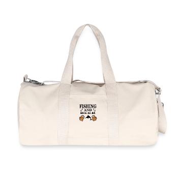 Angeln - Recycelte Canvas-Sporttasche von Stanley/Stella - Naturweiß - Vorne