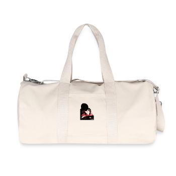 FR49 - Je ne suis pas parfaite mais motarde - Sac de sport en toile recyclée Stanley/Stella - blanc naturel - Devant