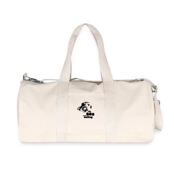 the 80s are calling - S/W style - Recycelte Canvas-Sporttasche von Stanley/Stella - Naturweiß - Vorne