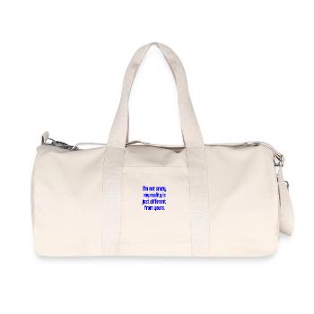 I'm not crazy – my reality is different - Recycled Canvas Sports Bag by Stanley/Stella - natural - Front
