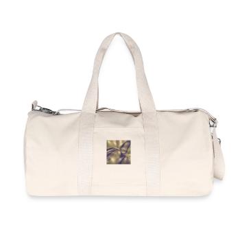 Blue pattern on gold! - Recycled Canvas Sports Bag by Stanley/Stella - natural - Front