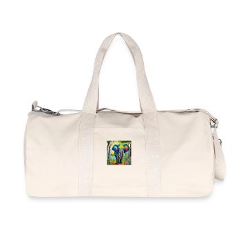 Elephant in the jungle - Recycled Canvas Sports Bag by Stanley/Stella - natural - Front