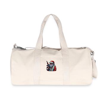 Weihnachtsmann mit AK 47 - Recycelte Canvas-Sporttasche von Stanley/Stella - Naturweiß - Vorne
