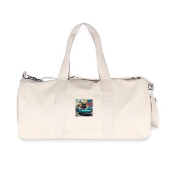 Chat en tournée - J’adore Cuba ! -La Havane - Sac de sport en toile recyclée Stanley/Stella - blanc naturel - Devant