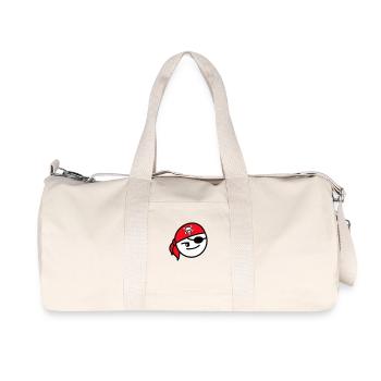 Drôle Pirate Face Tête Mignon Chapeau Tout-petit - Sac de sport en toile recyclée Stanley/Stella - blanc naturel - Devant
