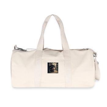 Die Samurai-Katze - Eine Reise des kleinen Kriegers - Recycelte Canvas-Sporttasche von Stanley/Stella - Naturweiß - Vorne