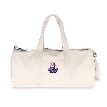 Robbe Tier Weihnachtsmann Cartoon - Recycelte Canvas-Sporttasche von Stanley/Stella - Naturweiß - Vorne