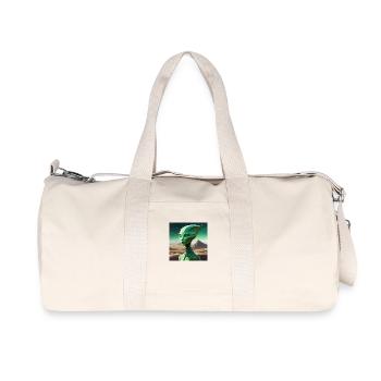 Alien vert - Sac de sport en toile recyclée Stanley/Stella - blanc naturel - Devant