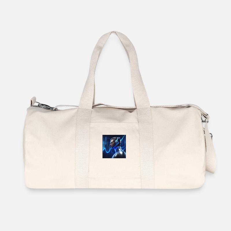 Menschzukunft - Recycelte Canvas-Sporttasche von Stanley/Stella - Naturweiß