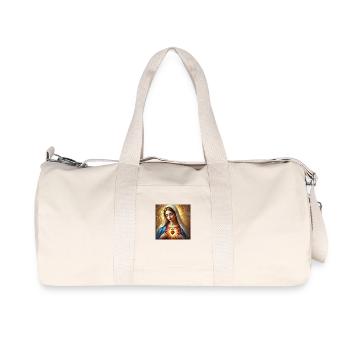 Holly Mary Maria Madonna Mariana Virgin Mary Holy - Recycled Canvas Sports Bag by Stanley/Stella - natural - Front